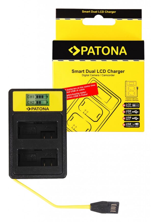 Smart Dual LCD USB Charger Canon LP-E8 550D 600D 650D 700D