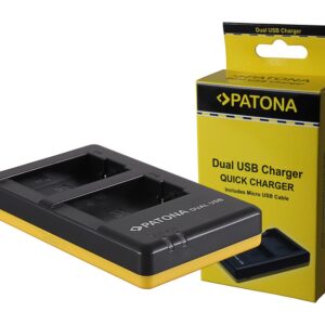 Dual Quick-Charger Leica BP-DC9 Panasonic DMW-BMB9 V-Lux V-Lux 2 VLux 2 II incl. Micro-USB cabel